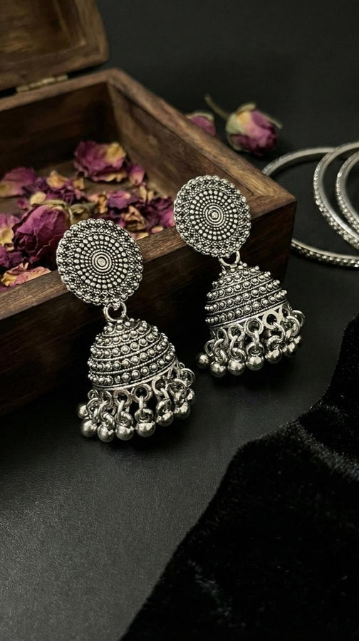 Silver Oxidised Earrings