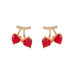 Cherry Kiss Earrings | Gold-Plated Stainless Steel  – KZ8812318