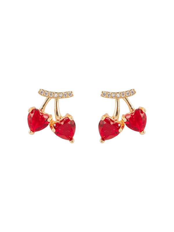 Cherry Kiss Earrings | Gold-Plated Stainless Steel  – KZ8812318