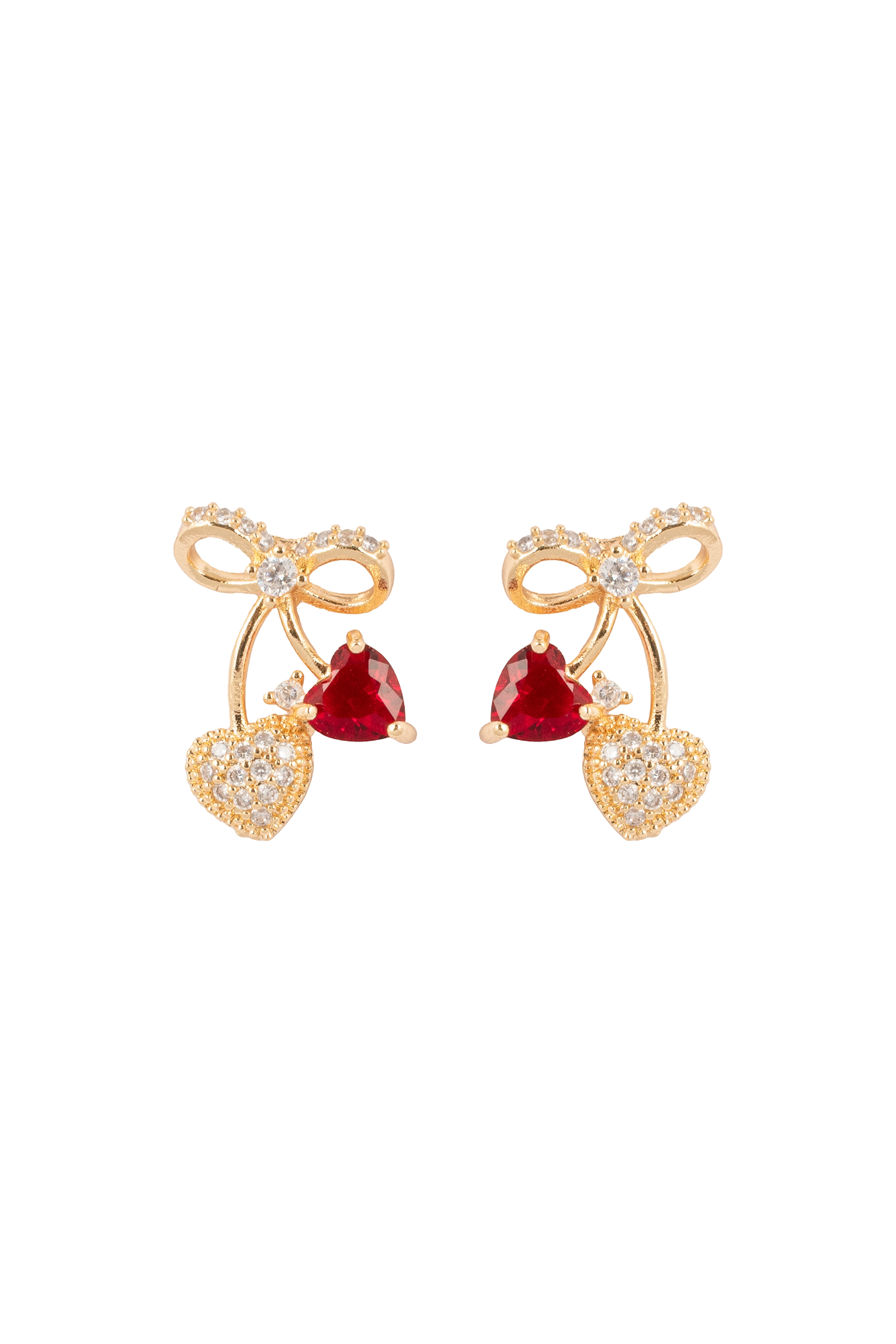 Love Ruby Knot Earrings | Gold-Plated Stainless Steel– KZ8812316