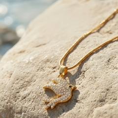 Angel Bird Necklace | Gold-Plated Stainless Steel – KZ88123160
