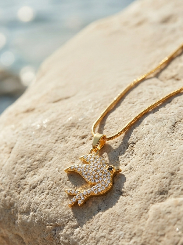 Angel Bird Necklace | Gold-Plated Stainless Steel – KZ88123160