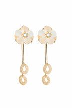 Aurora Bloom Floral Drop Earrings | Gold-Plated Stainless Steel – KZ8812320