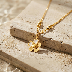 Blooming Grace Necklace | Gold-Plated Stainless Steel – KZ88123141