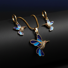 Blue Aurora Bird Jewelry Set | Gold-Plated Stainless Steel– KZ8812347
