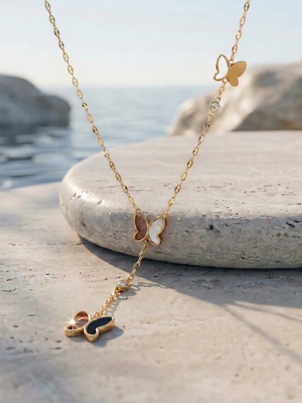 Butterfly Glow Pendant | Gold-Plated Stainless Steel – KZ88123168