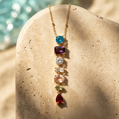 Celestia Drop Pendant | Gold-Plated Stainless Steel – KZ88123169