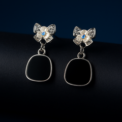 Midnight Bloom Earrings | Gold-Plated Stainless Steel – KZ8812317
