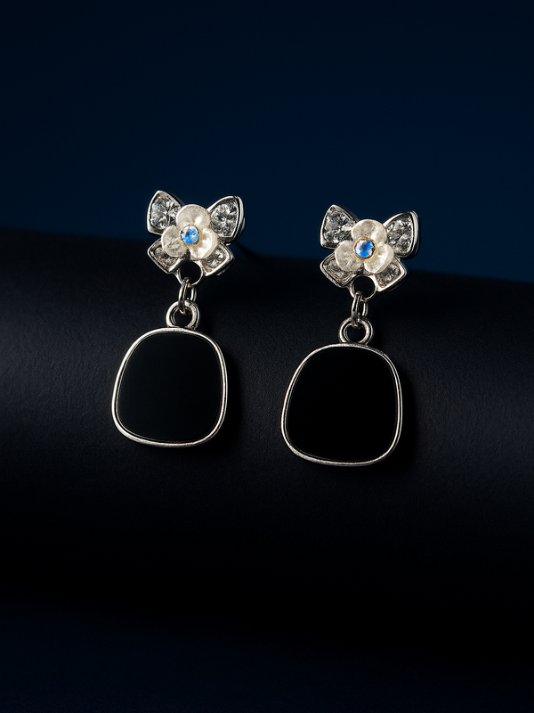 Midnight Bloom Earrings | Gold-Plated Stainless Steel – KZ8812317