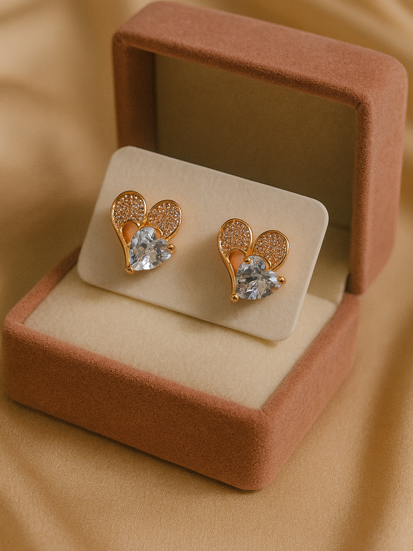 Mini Heart Twinkle Studs | Gold-Plated Brass– KZ8812342