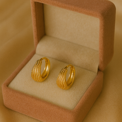 Golden Wave Mini Hoops | Gold-Plated Brass– KZ8812336