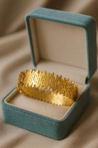 Royal Interlock Kada – | Stainless Steel Gold-Plated-KZ8812372