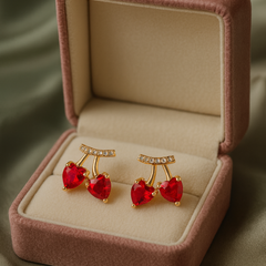 Cherry Kiss Earrings | Gold-Plated Stainless Steel  – KZ8812318