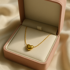 Minimal Heart Necklace | Gold-Plated Stainless Steel- KZ8812307