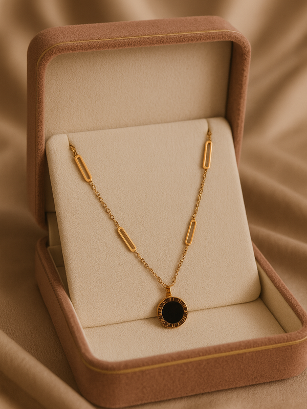 Roman Rhythm Pendant Chain | Gold-Plated Stainless Steel – KZ8812358