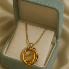 Crown Orbit Prestige Necklace | Gold-Plated Stainless Steel  – KZ8812348