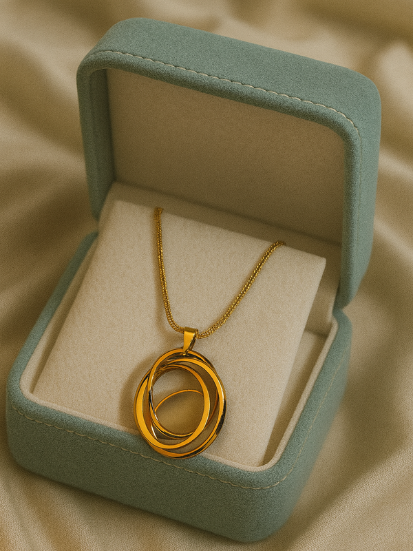 Crown Orbit Prestige Necklace | Gold-Plated Stainless Steel  – KZ8812348