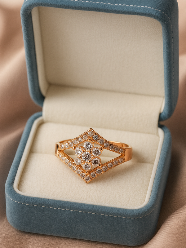 Proposal Glow Ring | Gold-Plated Brass Adjustable Ring –SCB8812382