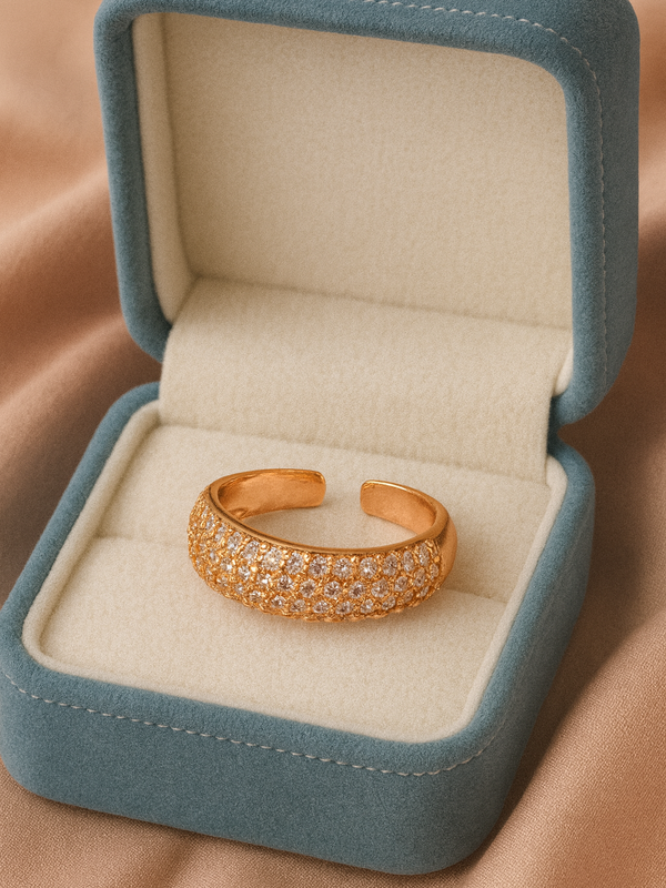 Grace Band Ring | Gold-Plated Brass Adjustable Ring –SCB8812384