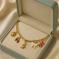 Coastal Cuties Charm Necklace | Gold-Plated Stainless Steel– KZ8812325