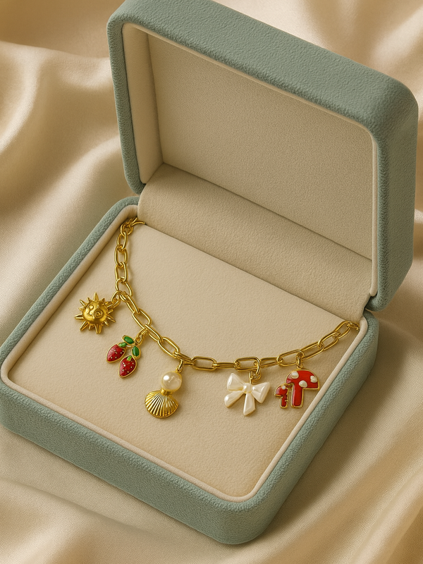 Coastal Cuties Charm Necklace | Gold-Plated Stainless Steel– KZ8812325