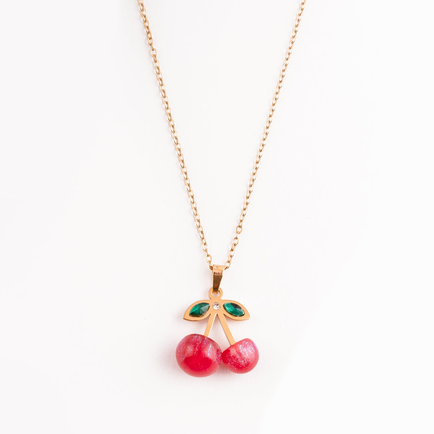 Cherry Bliss Necklace | Gold-Plated Stainless Steel – KZ8812327
