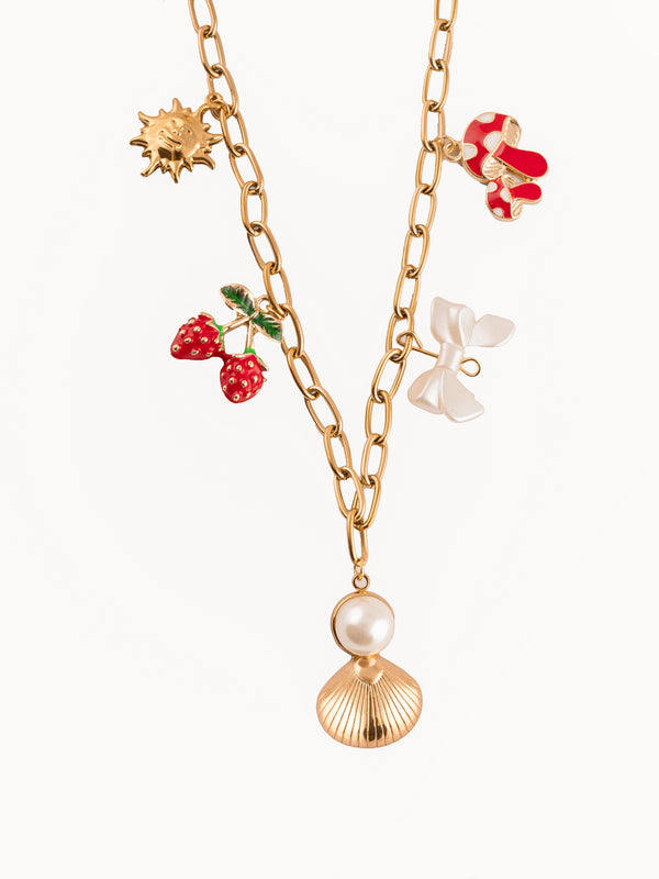 Coastal Cuties Charm Necklace | Gold-Plated Stainless Steel– KZ8812325