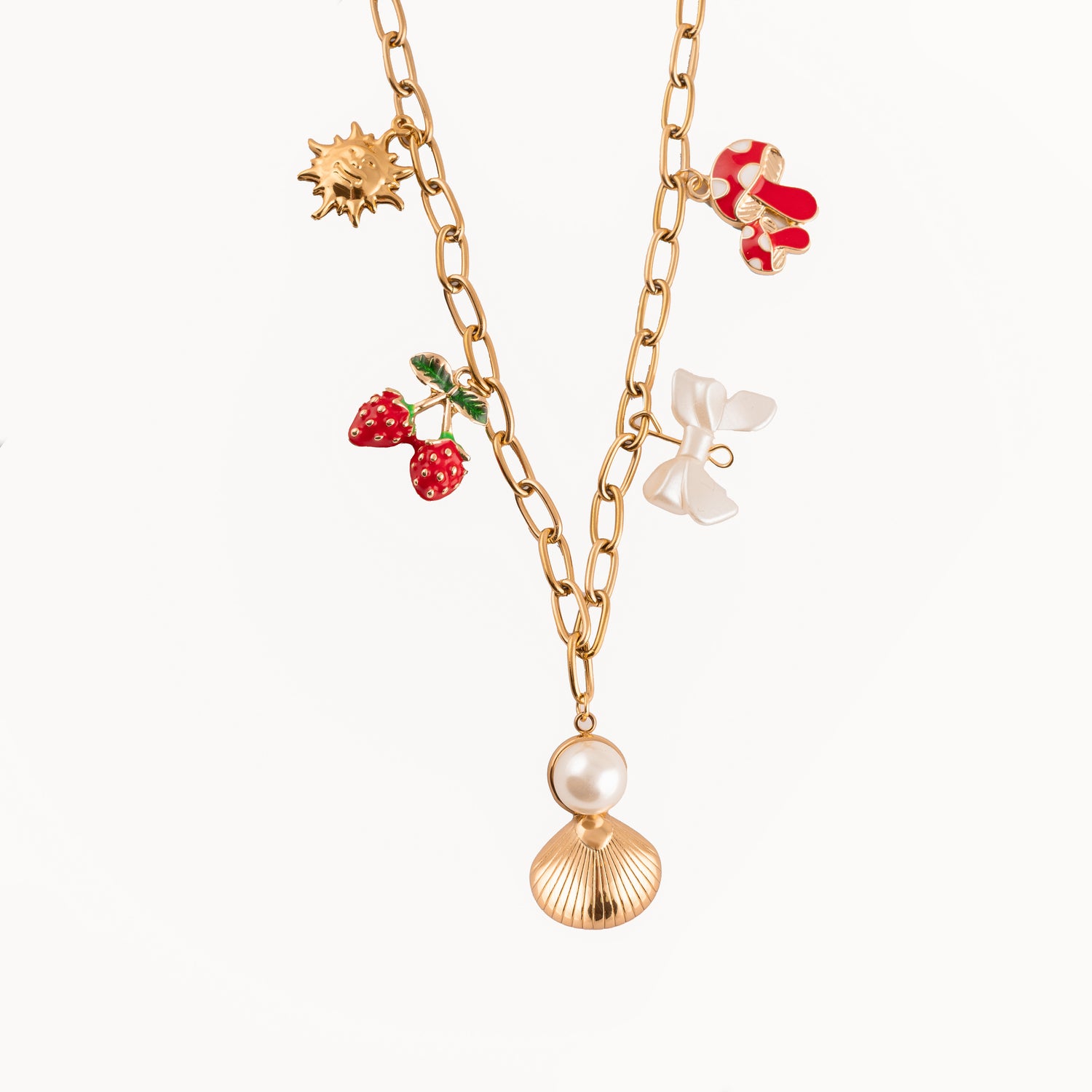 Coastal Cuties Charm Necklace | Gold-Plated Stainless Steel– KZ8812325
