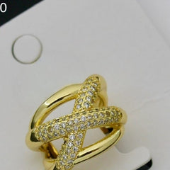 CrossGlow Ring | Adjustable Gold-Plated Stainless Steel–KZ8812398