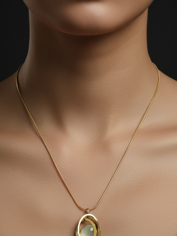 Crown Orbit Prestige Necklace | Gold-Plated Stainless Steel  – KZ8812348