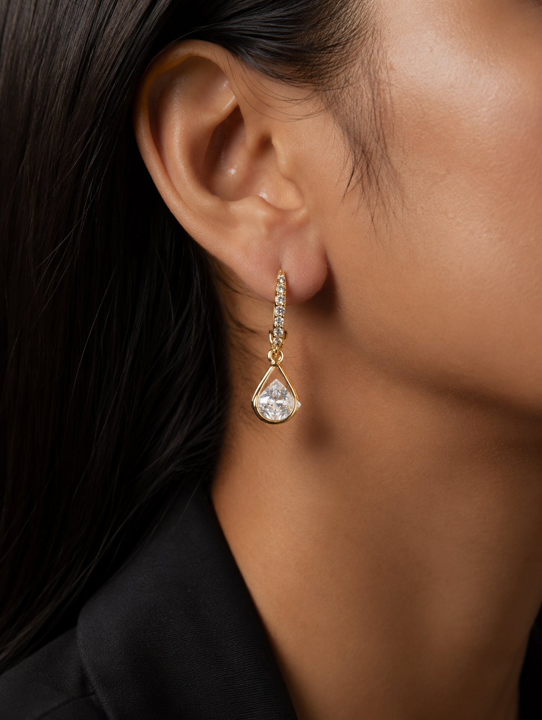 Crystal Teardrop Luxe Earrings |  KZ88123189