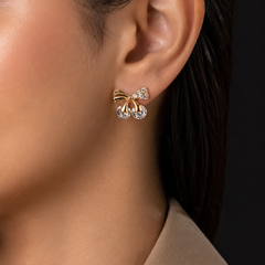 Crystal Bow Charm Earrings |  KZ88123190