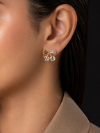 Crystal Bow Charm Earrings |  KZ88123190