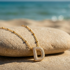 D Pendant | Gold-Plated Stainless Steel – KZ88123135