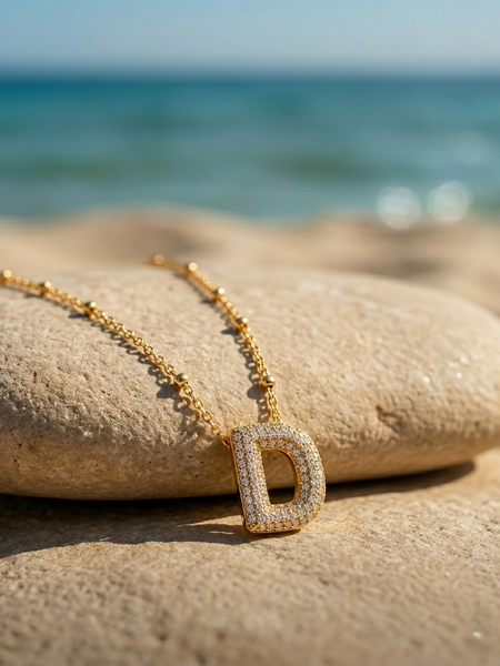 D Pendant | Gold-Plated Stainless Steel – KZ88123135
