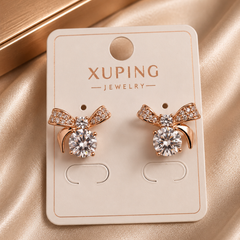 Diamond Bow Spark Earrings |  KZ88123191