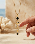 Evil Eye Glam Drop Necklace | Gold-Plated Stainless Steel – KZ88123172