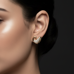 Royal Swan Sparkle Studs | Gold-Plated Brass – KZ8812346