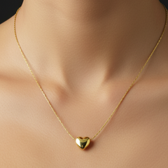 Minimal Heart Necklace | Gold-Plated Stainless Steel- KZ8812307