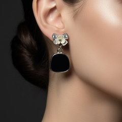 Midnight Bloom Earrings | Gold-Plated Stainless Steel – KZ8812317