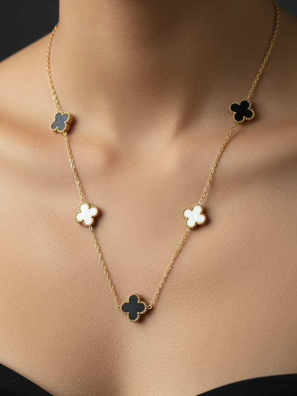 Double Sided Lucky Clover | Gold-Plated Stainless Steel – KZ8812304
