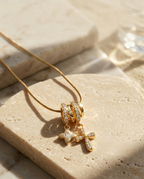 Golden Angel Charm Necklace | Gold-Plated Stainless Steel – KZ88123158
