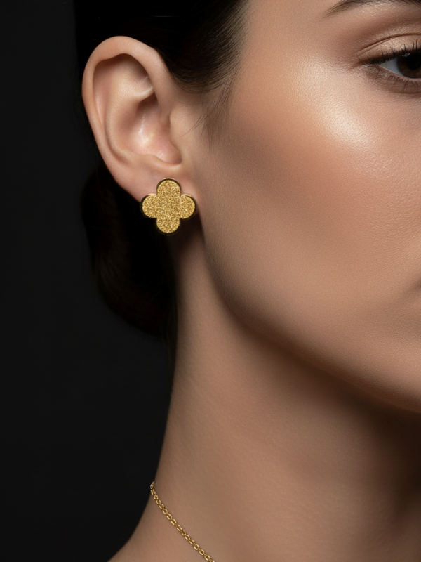 Golden Clover Sparkle Jewelry Set | Gold-Plated Stainless Steel – KZ8812350