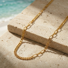Golden Drift Necklace | Gold-Plated Stainless Steel – KZ88123155