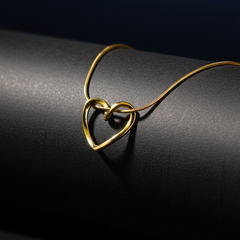 Golden Eternal Heart Necklace | Gold-Plated Stainless Steel – KZ8812351