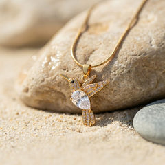 Golden Hummingbird Necklace | Gold-Plated Stainless Steel – KZ88123164