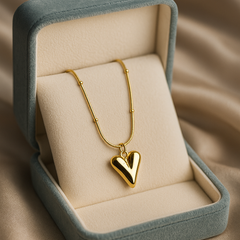 Golden Melted Heart Pendant | Gold-Plated Stainless Steel– KZ8812352