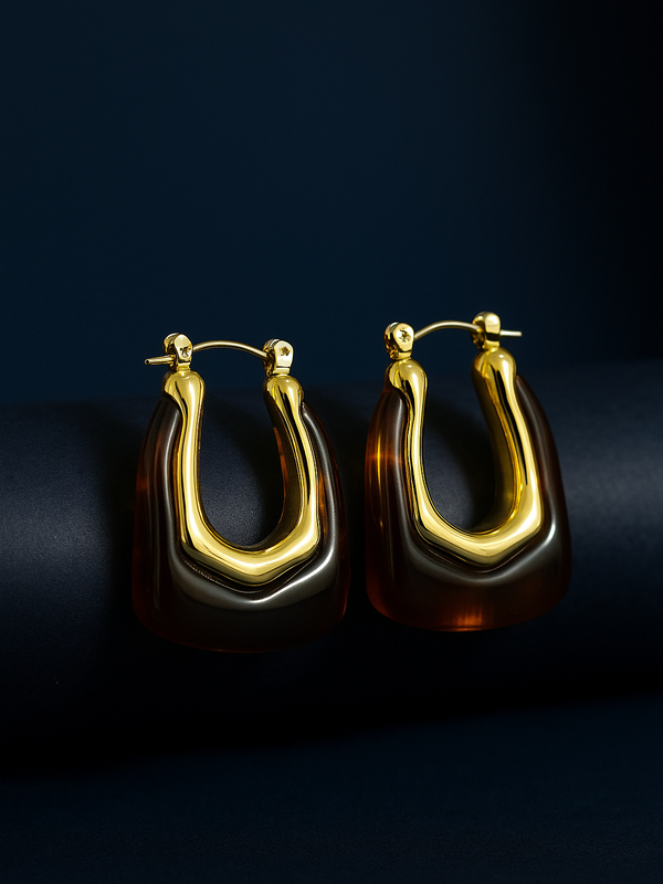 Golden U-Drops | Gold-Plated Stainless Steel– KZ8812335