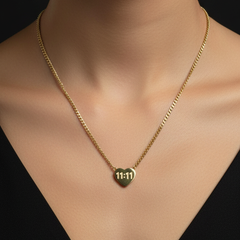 Good Luck 11:11 Necklace | Gold-Plated Stainless Steel  – KZ8812354