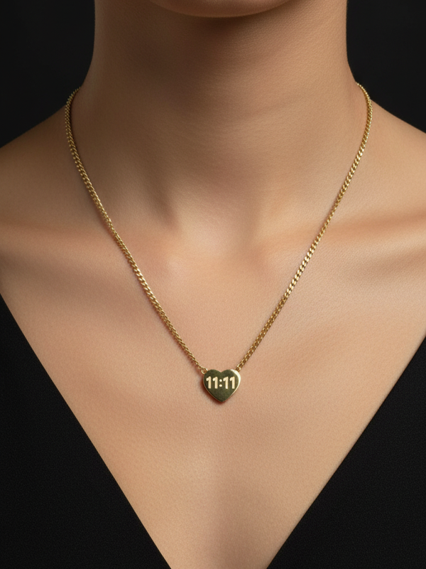 Good Luck 11:11 Necklace | Gold-Plated Stainless Steel  – KZ8812354